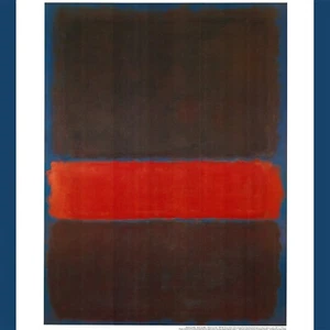 1957 Mark Rothko Maroon on Blue vintage fine art print offset lithography poster - Picture 1 of 5