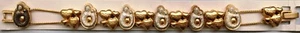 Mom & Child Slide Charm Bracelet VTG Gold Tone Silver Tone Motherhood NOS - Picture 1 of 2