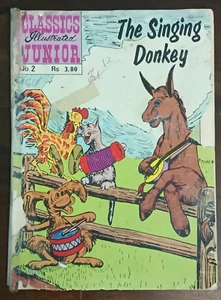 INDIA PRINT COMICS CLASSICS ILLUSTRATED JUNIOR NO. 2 THE SINGING DONKEY - Picture 1 of 7
