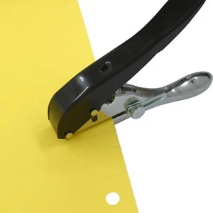 8 mm Single Hole Punch Portable Hand Held Paper Hole Puncher Black Long Hole ... - Picture 1 of 5