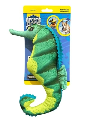 Deportes de verano perros neopreno caballito de mar perro flotante juguete chirriante Foto 1 de 2