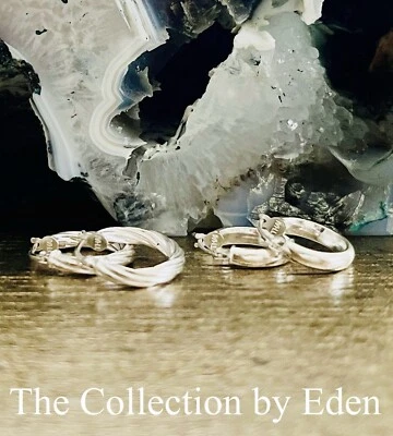 Pendientes Giani Bernini - Aros retorcidos y tubo de plata de ley Foto 1 de 3