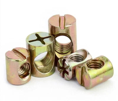 Quermutter M6 M8 Quermutterbolzen verzinkt Zylinder Mittelgewinde für Möbel - Bild 1 von 4