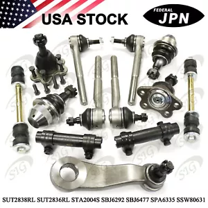 For 1995-2000 Chevy K1500 4WD Front Ball Joint Tie Rod Pitman Sway Bar 13PC Kit - Bild 1 von 11