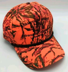 HERMITAGE SPRINGS BANK (TENNESSEE) hat camouflage hunters orange adjustable cap - Picture 1 of 8