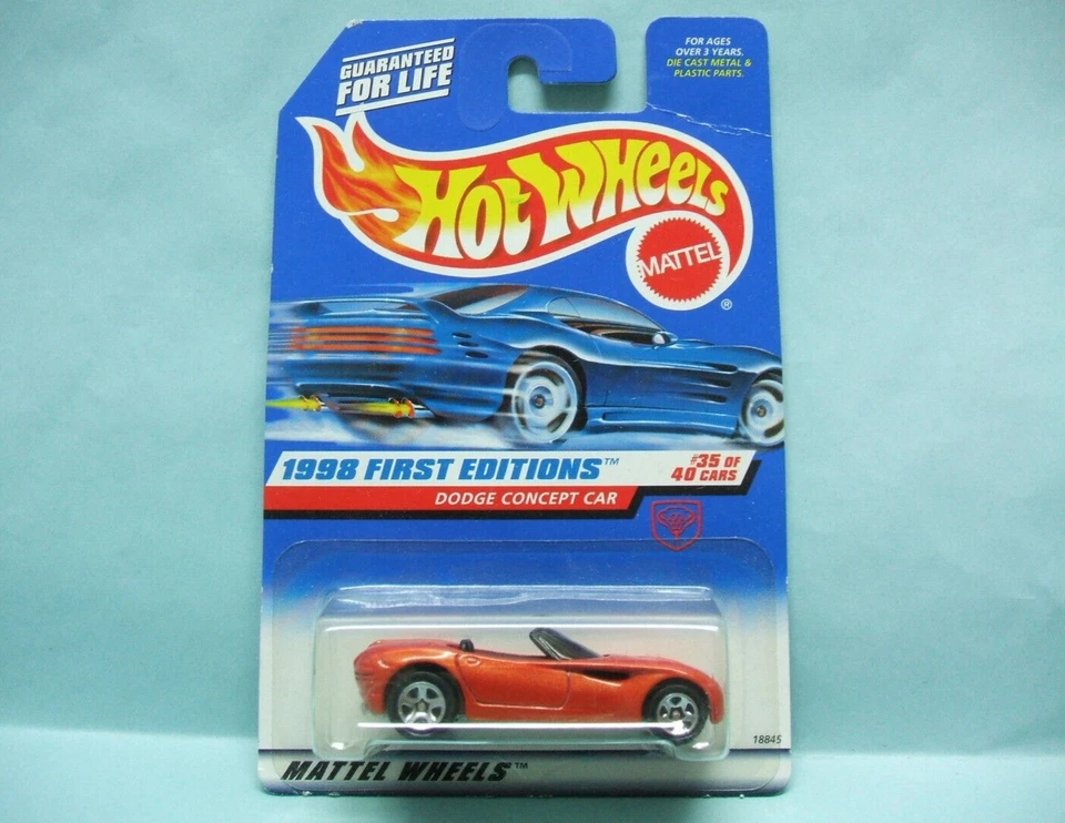 Hot Wheels - DODGE CONCEPT CAR 1998 First Editions Collector 672 Long card 1/64 - Photo 1/2