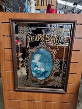 Vintage " PEARS SOAP" Timber Framed Bathroom Mirror.