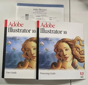 ADOBE ILLUSTRATOR 10 USERS GUIDE, FLATTENING GUIDE & QUICK REF CARD - Pre-Owned - Zdjęcie 1 z 4