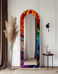 Stained Floor Mirror - Picture 1 of 12