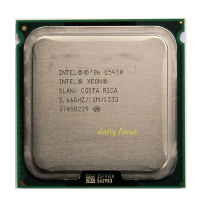Intel Xeon E5430 2.66 GHz LGA771 4 cores 4 threads 1333 MHz CPU processor - Image 1 of 4