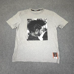 Reebok Shirt Men MEDIUM grey Allen Iverson braids short sleeve cotton Size M - Picture 1 of 11
