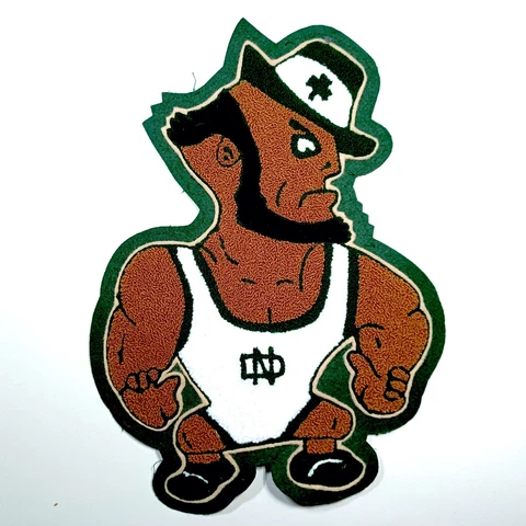 Notre Dame Fighting Irish Wrestling Mascot 8.5" X 11.5 Chenille Patch FREE SHIP! Cover
