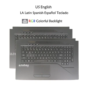 Teclado con reposamanos portátil para Asus ROG Strix SCAR Edition GL703GS GL703GM retroiluminado - Imagen 1 de 14