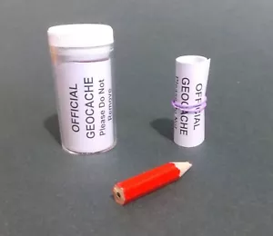 Micro clear geocache with log for GPS geocaching. - Picture 1 of 1