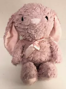 Walgreens HASE KANINCHEN 13 Zoll Plüschtier rosa weiß Streifen Ohren Füße Stofftier - Bild 1 von 2