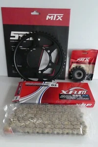 TRIUMPH TIGER 800 MODELS CHAIN & SPROCKET KIT 16-50 SPROCKETS & GOLD 525 CHAIN - Picture 1 of 7