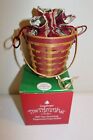 2007 Longaberger Peppermint Tree Trimming Basket Set - Red - New