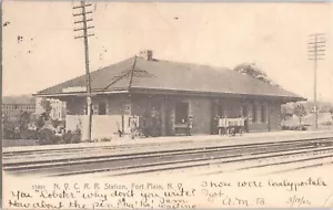 Original Antique 1906 Postcard - RAILROAD STATION DEPOT - Fort Plain, New York - Picture 1 of 2
