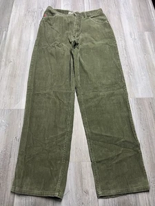 Vintage Bugle Boy Corduroy Pants Mens Sz 30x30 Green Straight Leg Skater Grunge - Picture 1 of 15