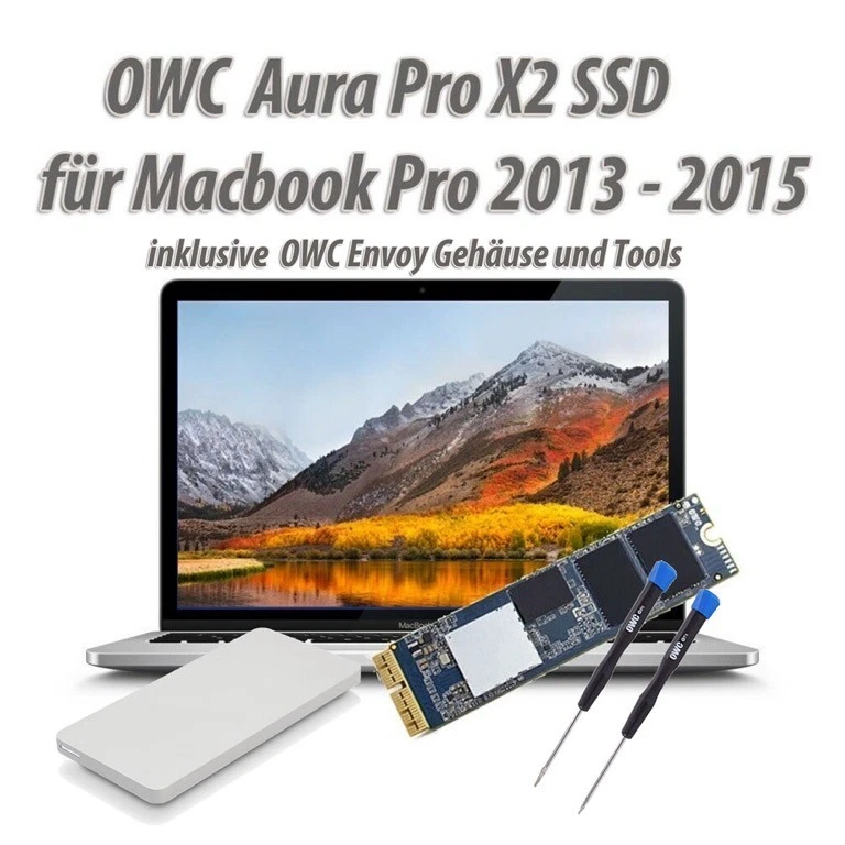 OWC 1TB Aura Pro X2 SSD  Macbook Pro 2013 - 2015 mit  Gehäuse  OWCS3DAPT4MB10K - Bild 1 von 3