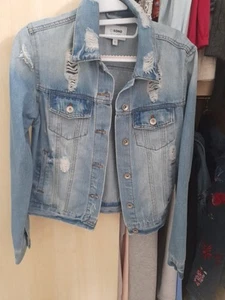VINTAGE STYLE DENIM JACKET SIZE 10 - Picture 1 of 3