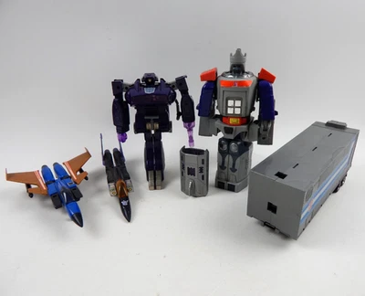 Vintage G1 Transformers Lot Optimus Prime Dirge Skywarp Shockwave Galvatron ASIS - Image 1 of 4