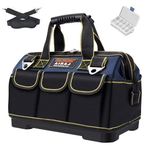 Tool Bag,16 Inch Waterproof Tool Bag Organizer with ABS Molded Hard Base,Soft... - Picture 1 of 7