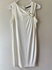 Ivanka Trump Cream Dress With Gold Studded Accents  - Picture 1 of 5
