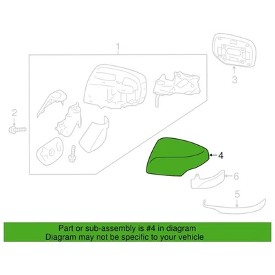 OEM NUEVO 2017-2022 Subaru Impreza Cubierta Tapa Espejo Lado del Conductor 91059FL12A Foto 1 de 3