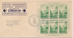 #751 1c mini sheet Yosemite National Park Unknown cachet First Day cover - Picture 1 of 1
