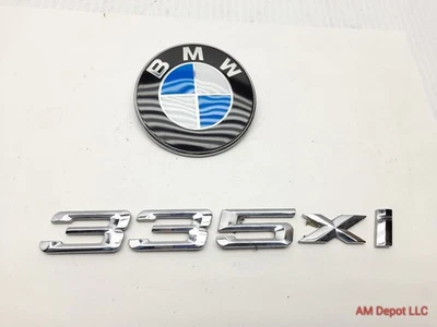 2007 BMW 335xi E90 Sedan Trunk Lid BMW Emblem Badge w Letters Set 51148219237 - Image 1 of 4