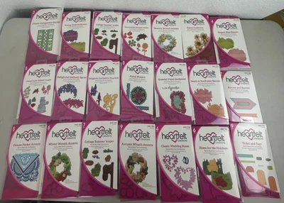 Juegos de troqueles de estampillas Heartfelt Creations corona navideña flores de peonía invierno elige uno Foto 1 de 4