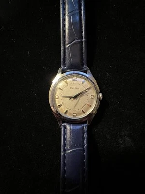 Reloj Bulova vintage para hombre 17J 11ACC L7 (1957) cuerda manual triple firmado ¡funcionando! Foto 1 de 4