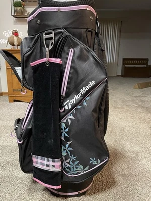 Bolso Carro Taylormade Kalea Premier Negro Rosa 14 Vías Dividir Correa Única con Cubierta Foto 1 de 4