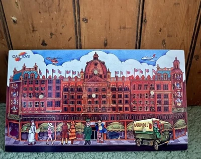 RARE Vintage 1980s Harrods See Inside Harrods Galt Toys Wooden Jigsaw Puzzle - Image 1 of 4