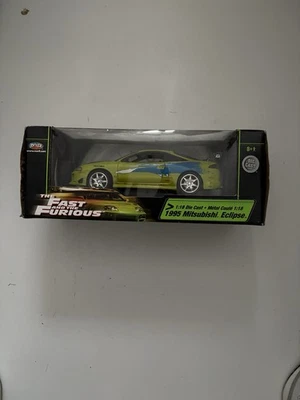 Coche modelo fundido a presión Fast And the Furious 1995 Mitsubishi Eclipse escala 1:18 Ertl Foto 1 de 4