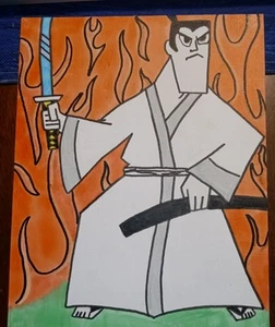 Samurai Jack 8x10 Canvas Painting - Picture 1 of 1