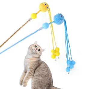 Bacchetta Gattino Interattiva Con Corde Giocattoli Puff e Bastoni Campane Colore Diverso - Foto 1 di 5