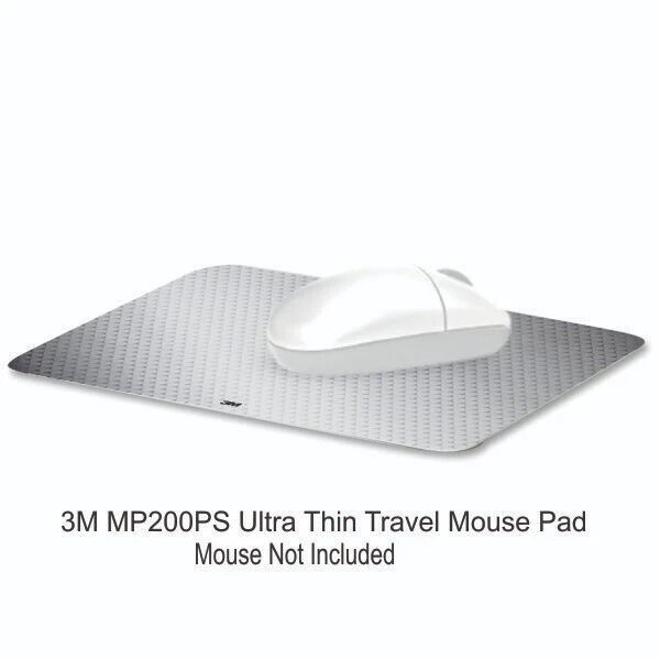 3M MP200PS Precise Mouse Surface Silver Ultra Thin Travel Mouse Pad 8.5"x7 - Image 1 of 2
