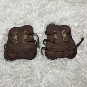 Brown Size 2 Leather Pessoa Horseback Riding Open Front Jumping Boots - Picture 1 of 6