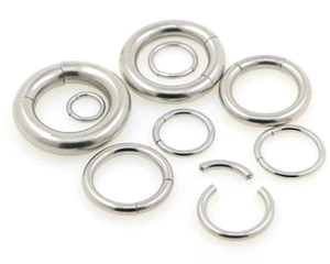 1pc. 18G to 8G Surgical Steel Segment Ring Ear Lip Septum Cartilage Nose Hoop - Picture 1 of 4