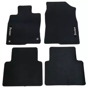 Fits 16-21 Honda Civic Black Floor Mat Car Carpet Nylon Front Rear w/ Sedan - Picture 1 of 3
