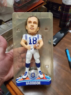 Campeón del Super Bowl de la NFL XLI Peyton Manning Error Harrison Placa de Nombre Cabeza Bobble Foto 1 de 4