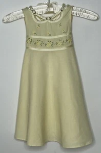 Bonnie Jean Girls Dress Size 4 Dress Church Party Rose Satin Accents Sleeveless - Picture 1 of 6