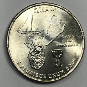 2009 P - Guam U.S. Territorial Quarter Dollar - Picture 1 of 2