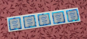 Lot of 50 Pcs Intel Xeon Inside Stickers 18 x 18mm 6th Gen Skylake Badges  - Picture 1 of 2