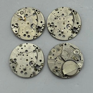 Vintage EB 8800 Swiss x 4 Partial Manual Wind Watch Movement PARTS REPAIR - Picture 1 of 13