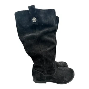 New Birkenstock Sarnia Black Suede Tall Boots Side Zip Sz 5 - Picture 1 of 11