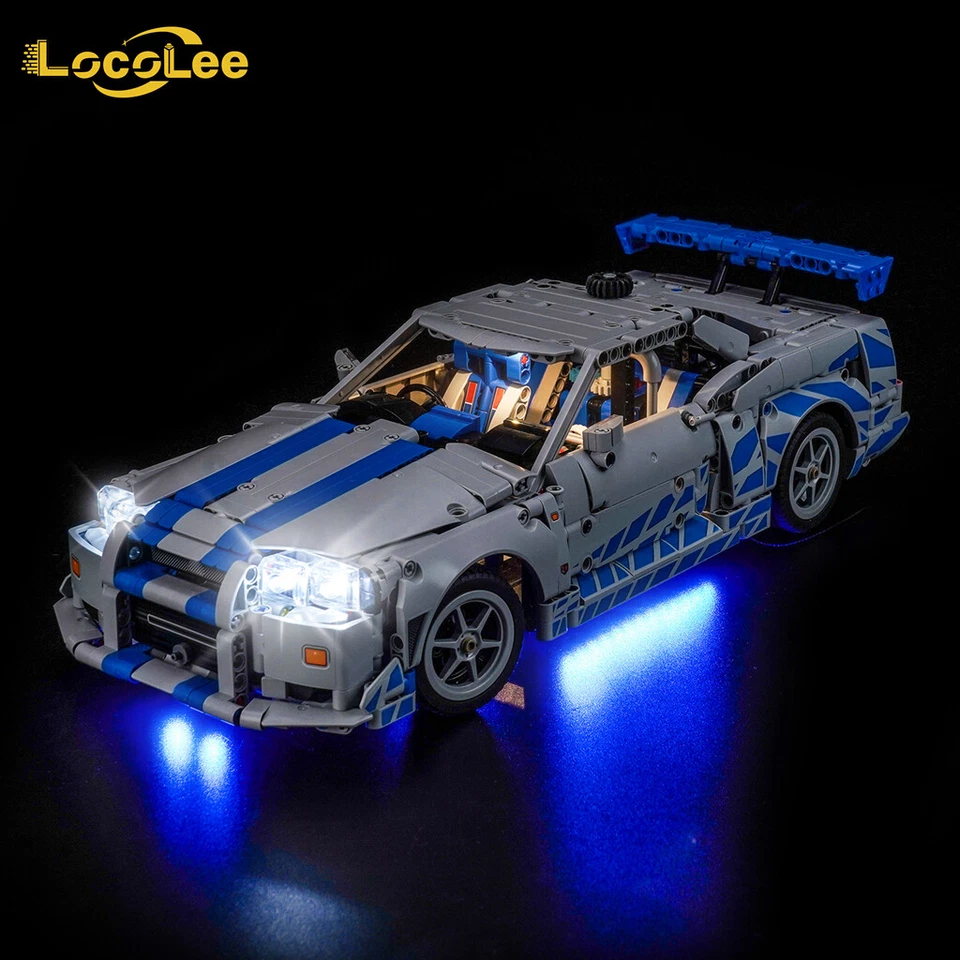 LocoLee Light Kit for LEGO 42210 2 Fast 2 Furious Nissan Skyline GT-R (R34) Car