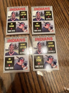 Sports Trading Card Thome '92 Rookie #43 4 Card Lot 500 HR Club. RARE - Picture 1 of 22
